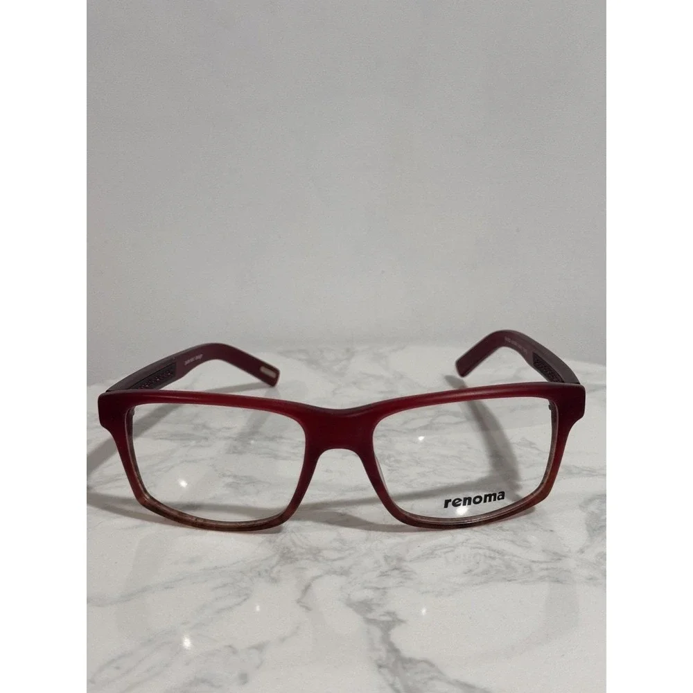 Renoma R1052 Eyeglass Frames Red Gradient 54-19-138 Patented Design